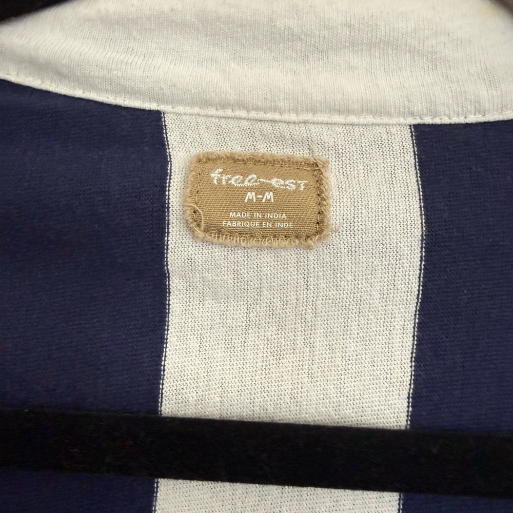 Free People Free-est Rugby Shirt with Tie Sz. M - Picture 3 of 3